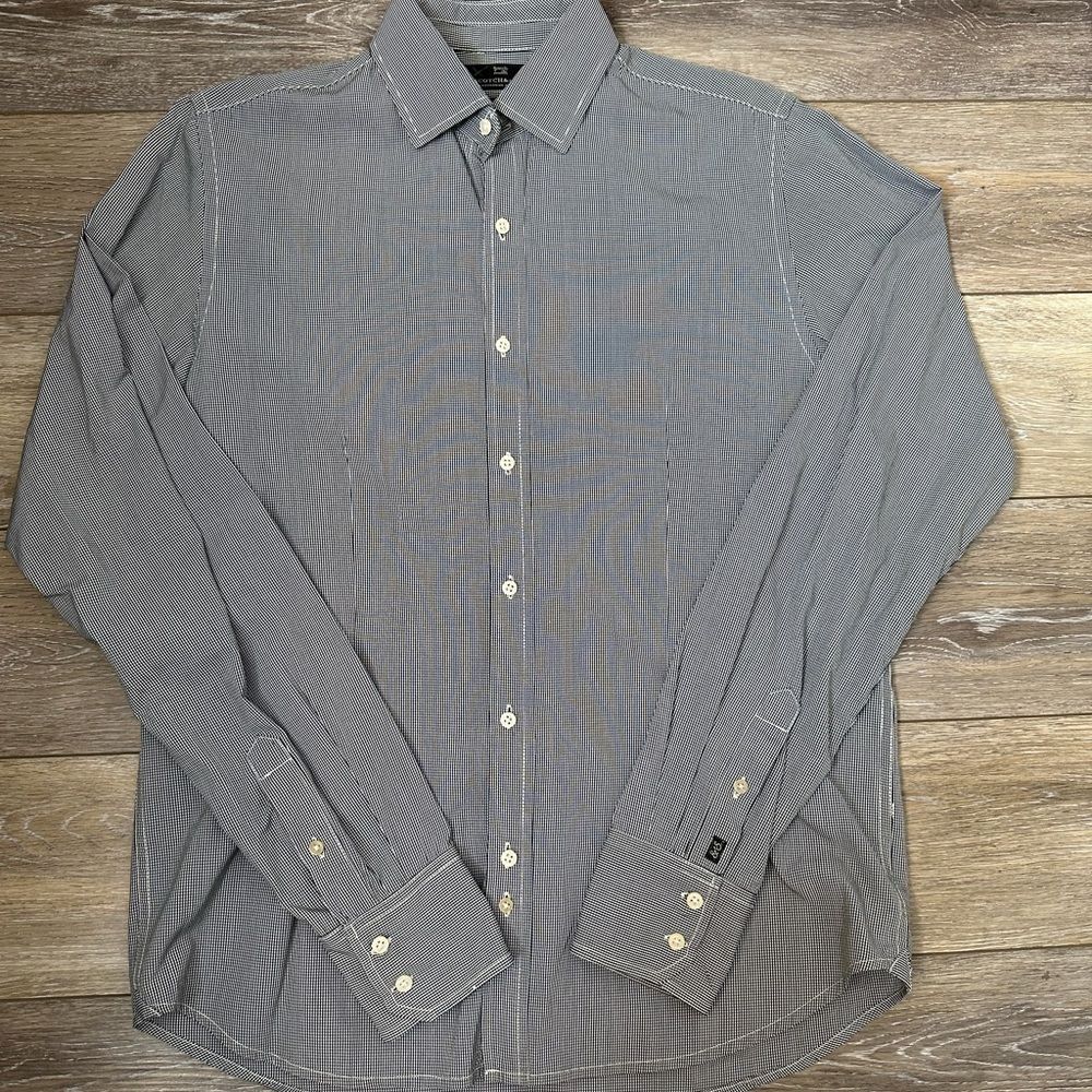 Scotch & Soda Gingham Button-Up Shirt Sz M